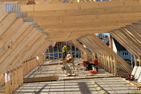 Attic Truss Roof Installation for Terraced Town Houses in Bishop’s Stortford, Essex